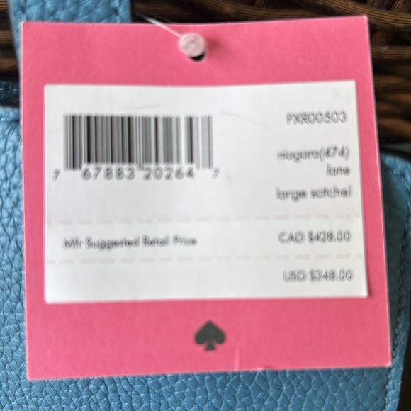 NWT Kate Spade Blue Tote “Niagara Lane”Pebbled Leather Bag - Picture 11 of 11